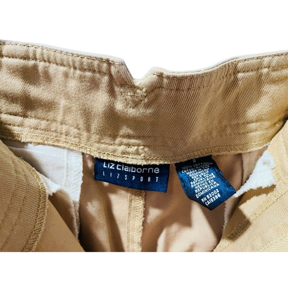 Liz Claiborne Vintage 90's Playboy Bunny Khaki Shorts Size 8 Women's Cut Off - Picture 4 of 6